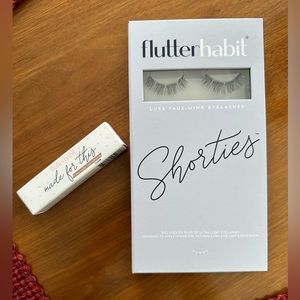 flutterhabit shorties false lashes and glue